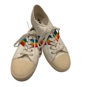 Gola Women's Coaster Rainbow Drop Off White Multi Sneakers CLA671 Size 9